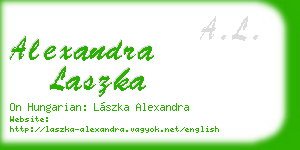 alexandra laszka business card