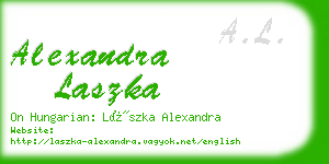 alexandra laszka business card